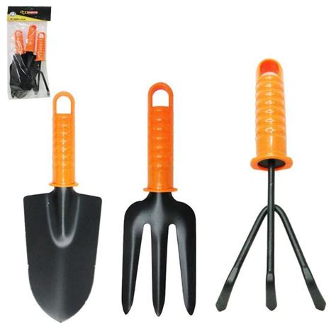 Kit Para Jardim Pa Garfo E Ancinho Rastelo Cabo Plastico