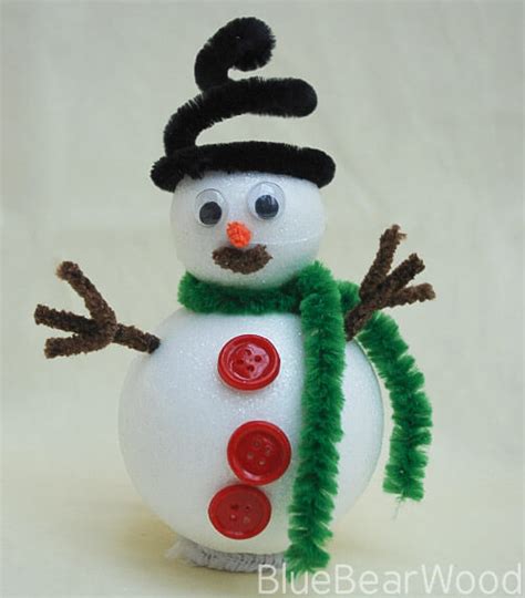 Simple Styrofoam Snowman Craft Idea — Homebnc