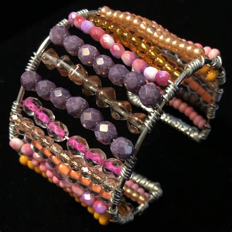 Beaded Wire Cuffs Jewelry Making Journal