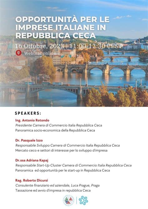 Webinar Opportunit Per Le Imprese Italiane In Repubblica Ceca