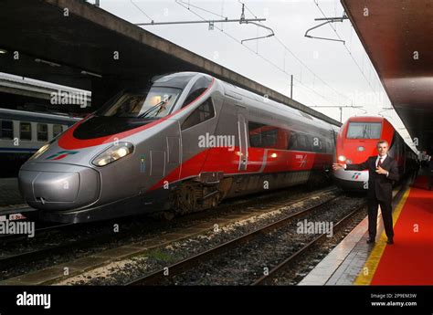 Trenitalia Italian Railways C E O Mauro Moretti Presents Italian New