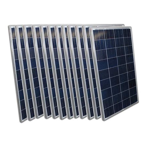 120 WATT SOLAR PANEL ALUMINUM FRAME GROUND / ROOF MOUNT 12 PACK ...