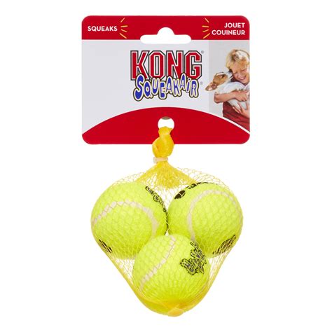 KONG AirDog Squeakair Ball Dog Toy, Small, 3 Count - Walmart.com ...