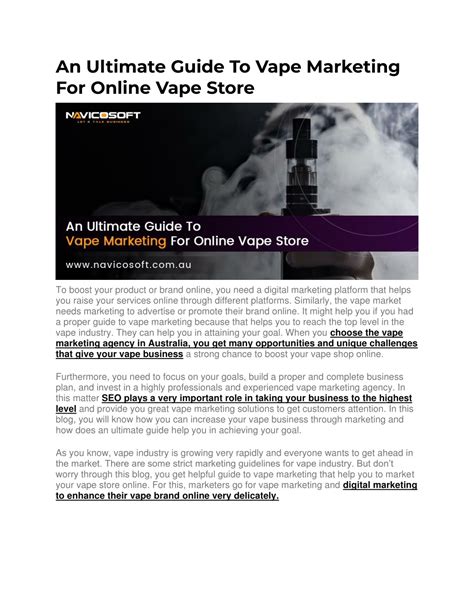 Ppt An Ultimate Guide To Vape Marketing For Online Vape Store