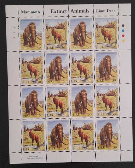 Sa Ireland Mammoth Extinct Wildlife Giant Deer Full Sheet