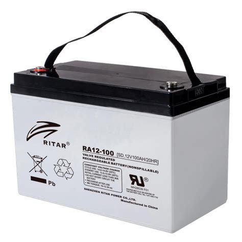 Bateria AGM Ritar RA12 100 12V 100Ah Terminal F5 F12 32 8x17 2x22 2cm