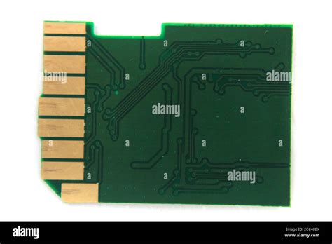 Inside Of Sd Card Isolated On The White Background Stock Photo Alamy