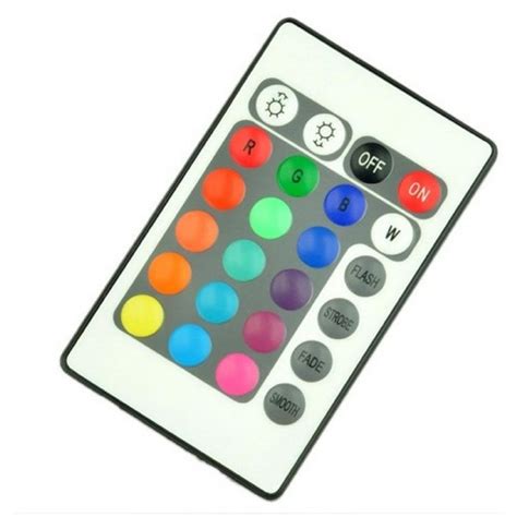 Replacement 24 Key 16 Color Ir RGB Remote Control For Controller Brain