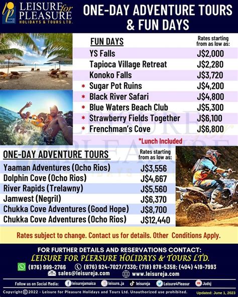 One Day Adventure Tours And Fun Days