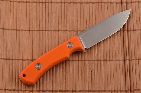 Trc Knives K 1s Orange G 10 Leather Trc Knives K 1s Orange G 10