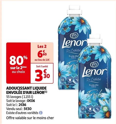 Promo Lenor Adoucissant Liquide Envol E D Air Chez Auchan Supermarch