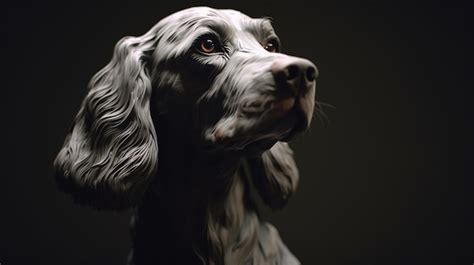 Premium AI Image | a portrait of a dog with a black background