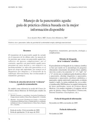 Manejo de Pancreatitis Actualización 2010 PDF