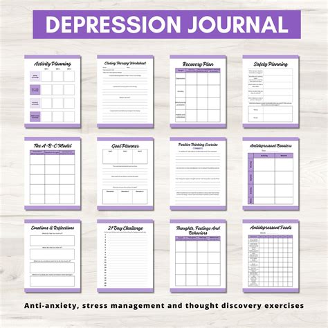 Work Journal Spreads For Depression