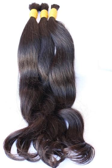 Cabelo Liso 50 55Cm Humano Natural Preto 50 Gramas Fios Longos