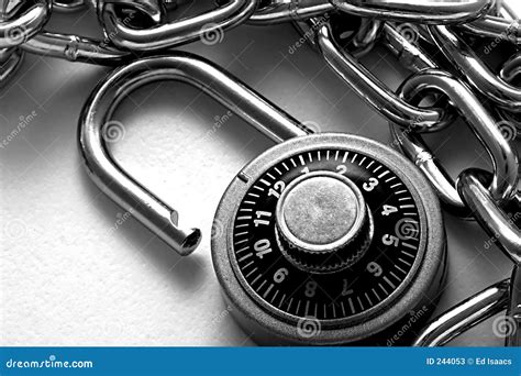 combination lock stock image image  open steel insure