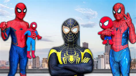 Pro Superhero Team Vs Bad Guy Team Spider Man Rescue The Venom