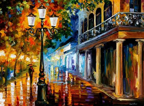 Night Transformation Palette Knife Oil Painting On Canvas By Leonid