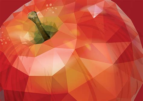 Red Apple Digital Artwork Apples Low Poly HD Wallpaper Wallpaper Flare