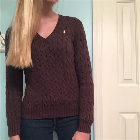 Ralph Lauren Sweaters Ralph Lauren Womens Sport Vneck Cableknit