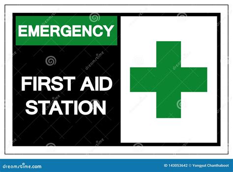 Emergency First Aid Station Symbol Sign Vector Illustration Isolate