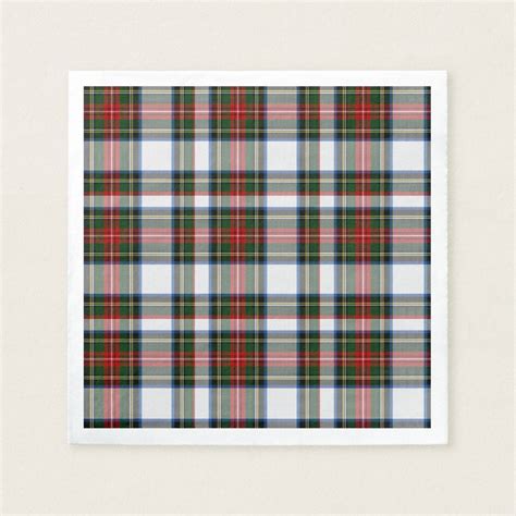 Stewart Dress Tartan Plaid Paper Napkins Zazzle Paper Napkins