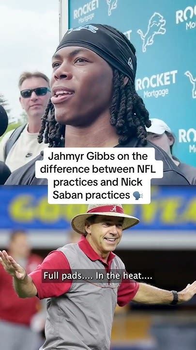 Jahmyr Gibbs Compares Nick Saban Practices To Nfl Practices 🗣️ Shorts