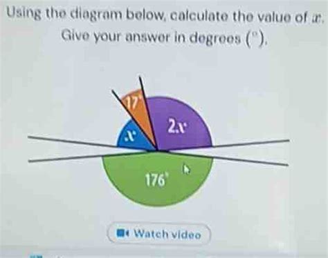 Solved Using The Diagram Below Calculate The Value Of Give Your