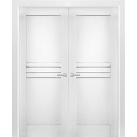 Solid French Double Doors X Inches Mela White Silk Wood