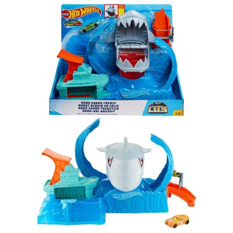Pista Hot Wheels City Robot Tiburon Mattel Jl