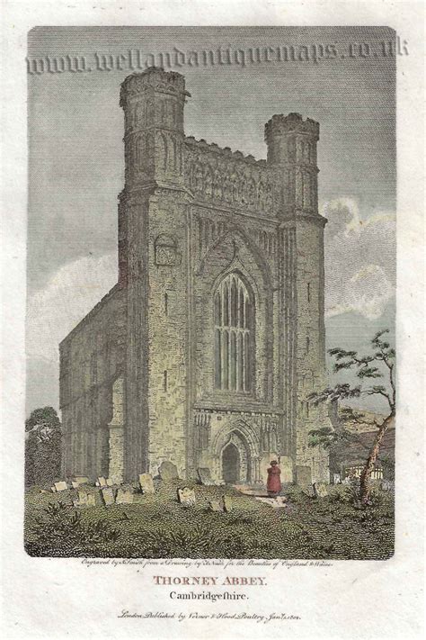 Thorney Abbey Cambridgeshire By Nash Smith C1802 Beauties Of