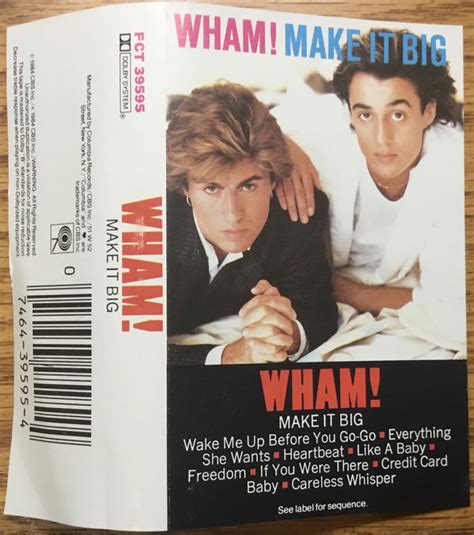 Wham! – Make It Big (1984, Cassette) - Discogs