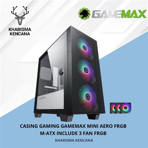 Jual CASING GAMING GAMEMAX MINI AERO FRGB M ATX INCLUDE 3 FAN FRGB