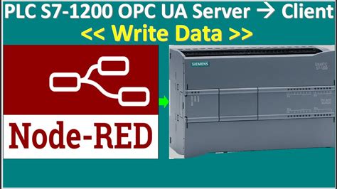 Plc S Opc Ua Server Connect With Node Red Write Read Data Youtube