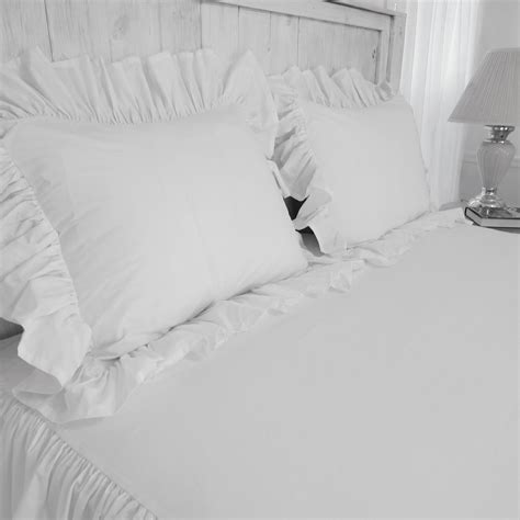 Ruffled Unquilted Top Bedspread/ruffled Cotton Percale - Etsy