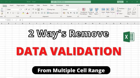 Remove Data Validation Restrictions From Multiple Cell Range 2 Ways To Clear Data Validation