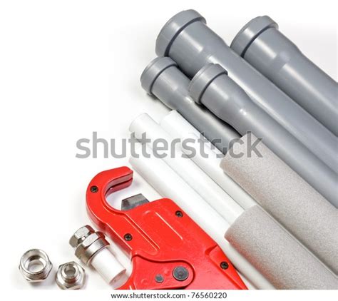 Plumbing Tool Pipes Fittings On White Stock Photo Shutterstock