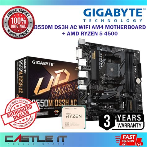 Gigabyte B550m Ds3h Ac Wifi Am4 Motherboard Combo Deal Ryzen 7 5 3