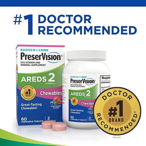 Preservision Areds 2 Eye Vitamin And Mineral Supplement Chewable Tablets 60 Count