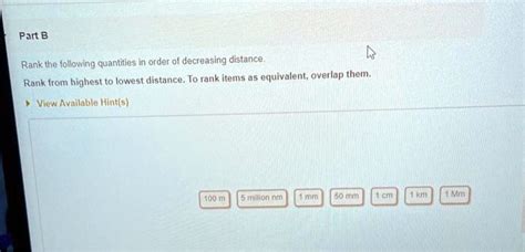 SOLVED Pant B Rank Ihe Following Quantities In Order Of Decreasing