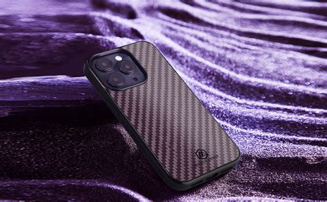 Monocarbon Funda De Fibra De Carbono Morada Para Iphone Pro Max De