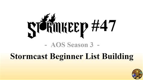 The Stormkeep Stormcast Beginner List Building Youtube