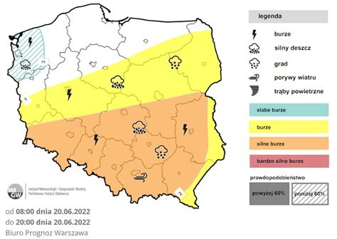 Nad Polsk Zderz Si Masy Powietrza Nadci Gaj Pot Ne Burze Mo Liwe