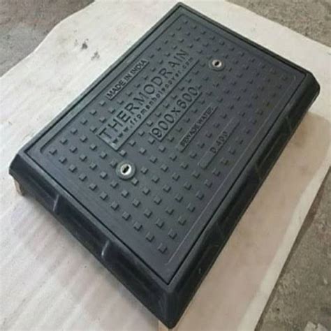 Full Floor Rectangular FRP Black Manhole Cover For Drain Covering