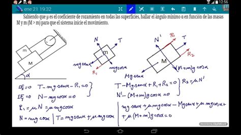 Plano Inclinado Y Masas Enlazadas Por Polea Youtube
