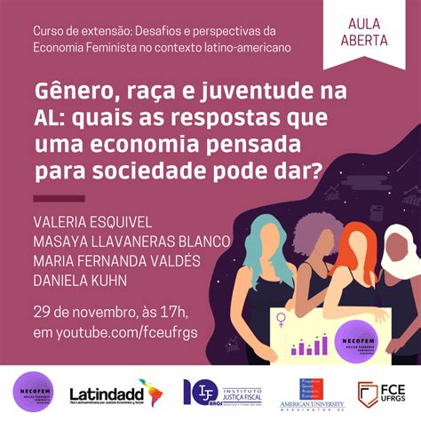 Aula Aberta Do Curso De Extensão Em Economia Feminista Gênero Raça E