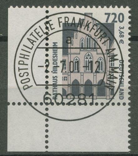 Bund 2001 Sehenswürdigkeiten SWK 2197 Ecke 3 gestempelt Briefmarken