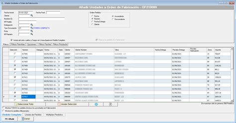 Ordenes de Fabricación