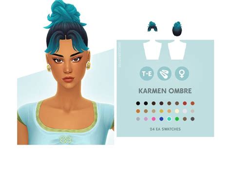 Karmen Hairstyle Ombre Accessory Simcelebrity00 Ombre Accessories