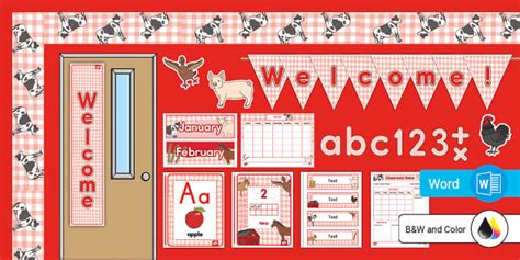 Down On The Farm Theme Classroom Decor Pack Lehrer Gemacht